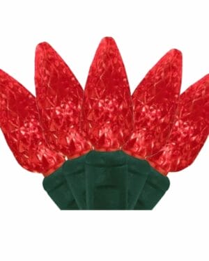 C6 50 LIGHT LED RED CHRISTMAS LIGHTS