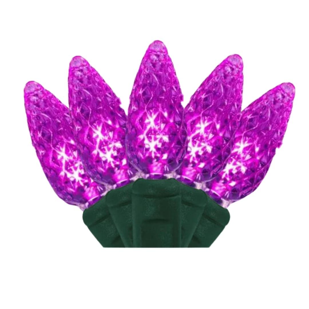 C6 50 LIGHT LED PURPLE CHRISTMAS LIGHTS