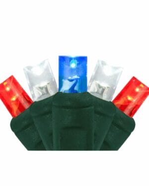 5mm LED red white blue light strings