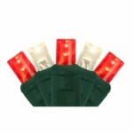 5MM 50 Light LED Red/Warm White Mini Light Strings