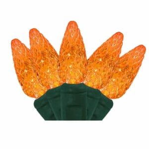 C6 50 Light LED Orange Christmas Lights