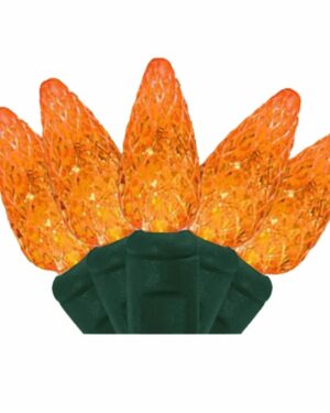 C6 50 Light LED Orange Christmas Lights