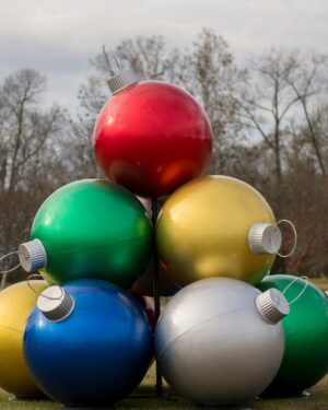 Giant Fiberglass Ornament Stack