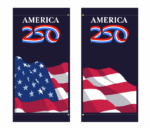 America 250 Dark Blue Double Banner