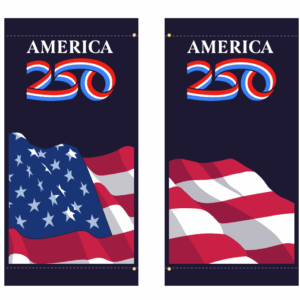 America 250 Dark Blue Double Banner