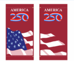 America 250 Red Flag Double Banner