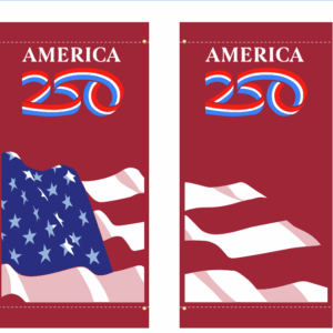 America 250 Red Flag Double Banner