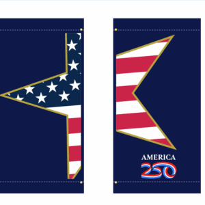 America 250 Dark Blue Star Banner