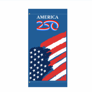 America 250 Blue Flag Banner