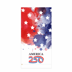 America 250 Paint Splatter Banner