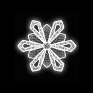 Glowing white flower-shaped LED light decoration