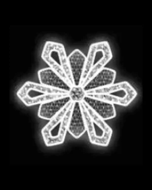 Glowing white flower-shaped LED light decoration