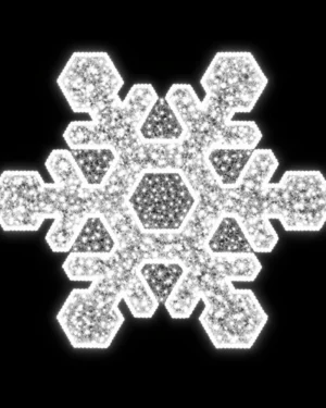 Sparkling diamond snowflake on black background