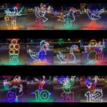 Colorful Twelve Days of Christmas commercial Christmas decor for municipalities