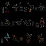 all 8' 12 days of Christmas commercial Christmas holiday light display