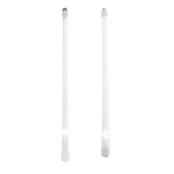 Two commercial-grade snowfall tube holiday lights side by side