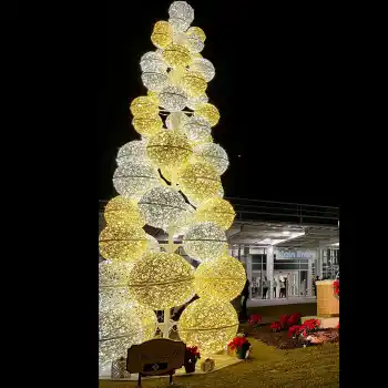 Illuminated decorative 3D Orb commercial Christmas light display