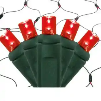 Red Christmas LED net lights string