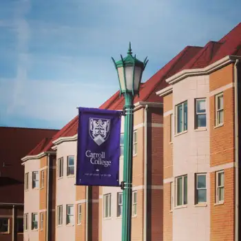 Central College Commercial Street banner with commercial hardware