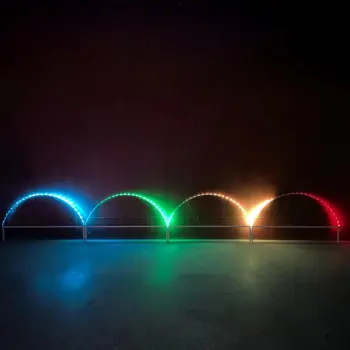 Colorful glowing leaping arch RGB Decorations