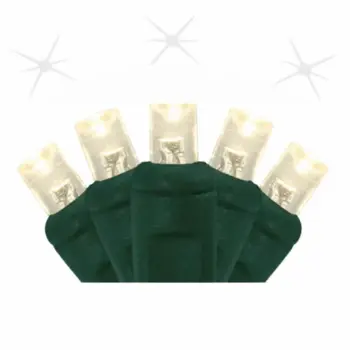 Close-up of green twinkle string light