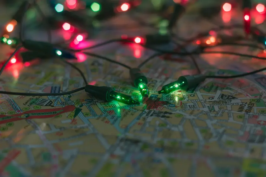 Planning team mapping out a large-scale city Christmas light display
