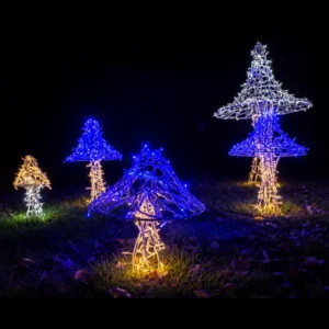 Glowing mushroom-shaped commercial Halloween decorations