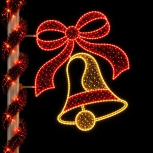 Illuminated Christmas pole mount displays for cities