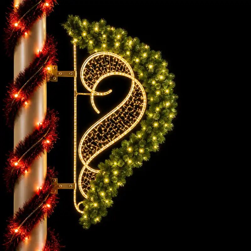 Illuminated number two holiday street decoration