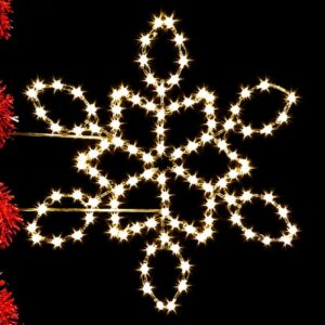 Glowing snowflake pole mount Christmas decorations