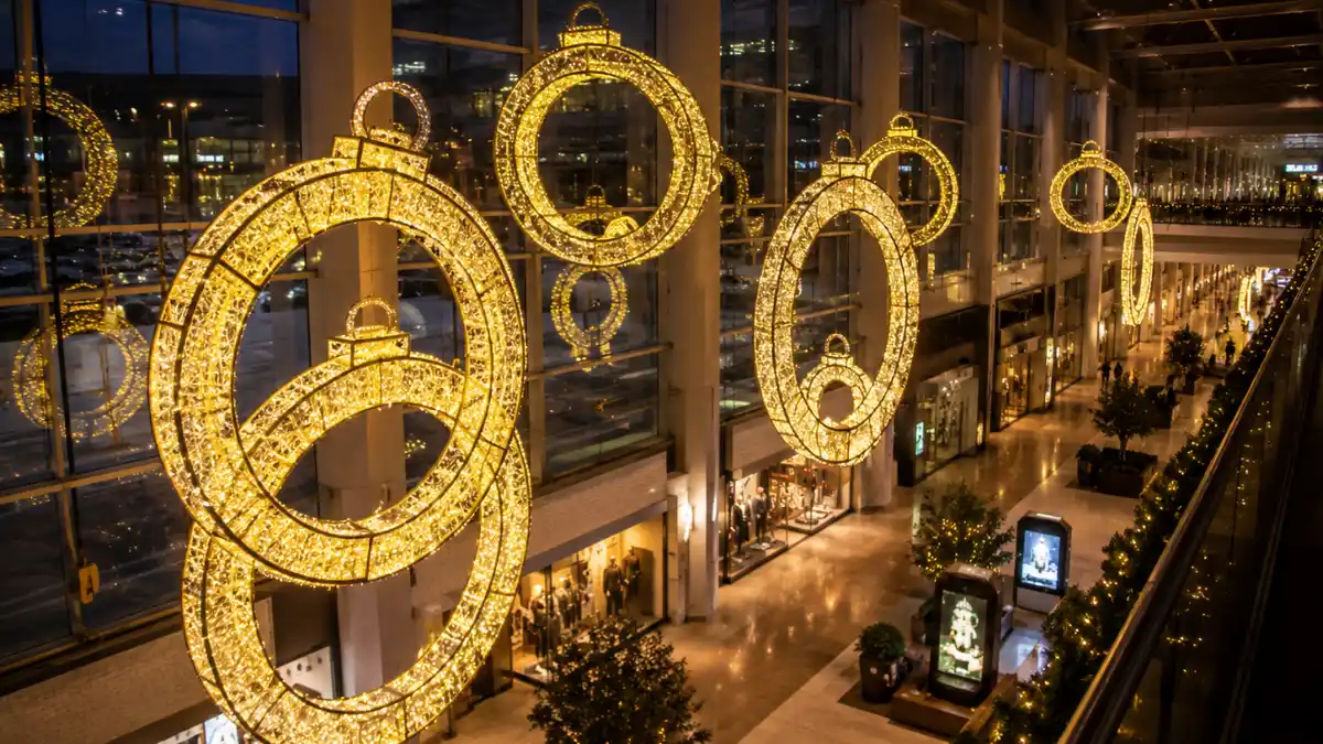 giant ring ornaments commercial christmas decoration
